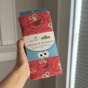 Copper Pearl Sesame Street Elmo Red Swaddle Blanket
